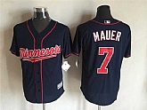 Minnesota Twins #7 Joe Mauer Dark Blue New Cool Base Stitched Baseball Jersey,baseball caps,new era cap wholesale,wholesale hats